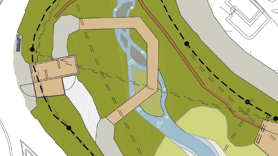 Visualisierung eines Gästestegs im geplanten Pantanal Feuchtgebiet im Zoo Zürich.