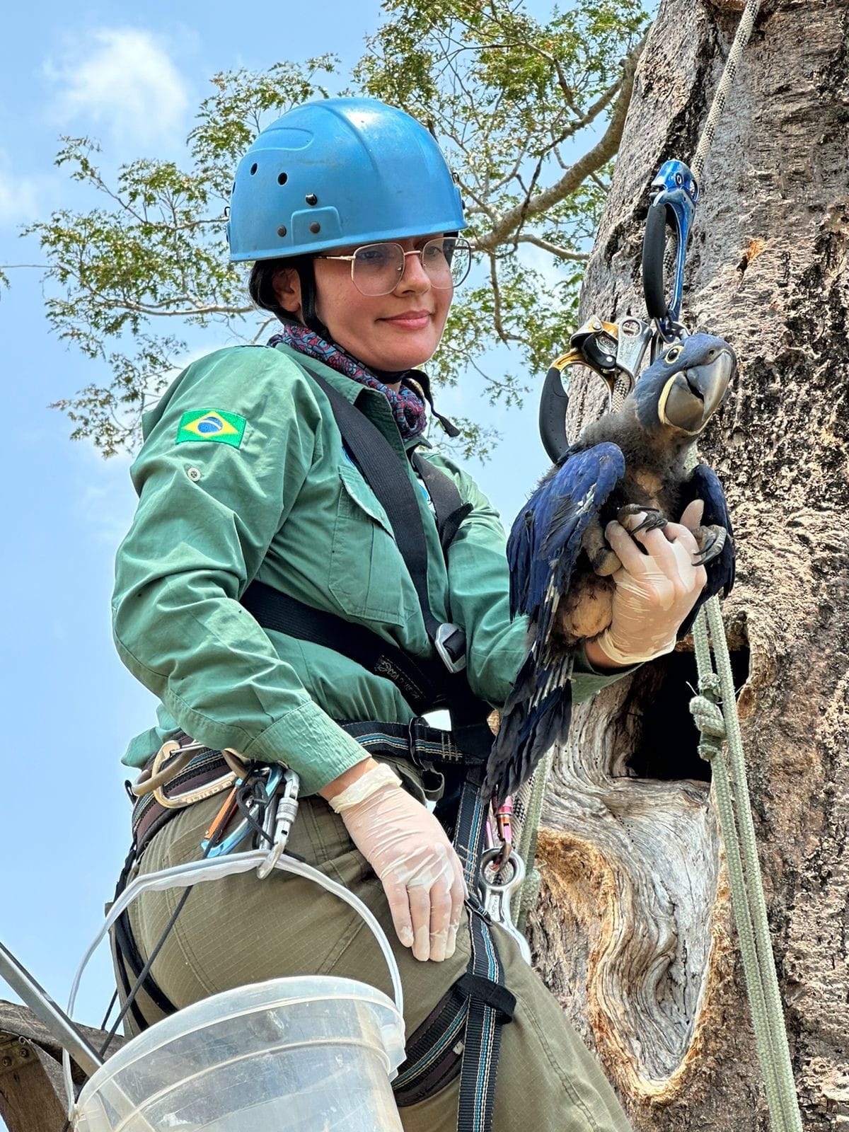 Maria Eduarda, Mitarbeiterin im Artenschutz und in der Umweltbildung beim Instituto Arara Azul und Naturschutzbotschafterin des Zoo Zürich.