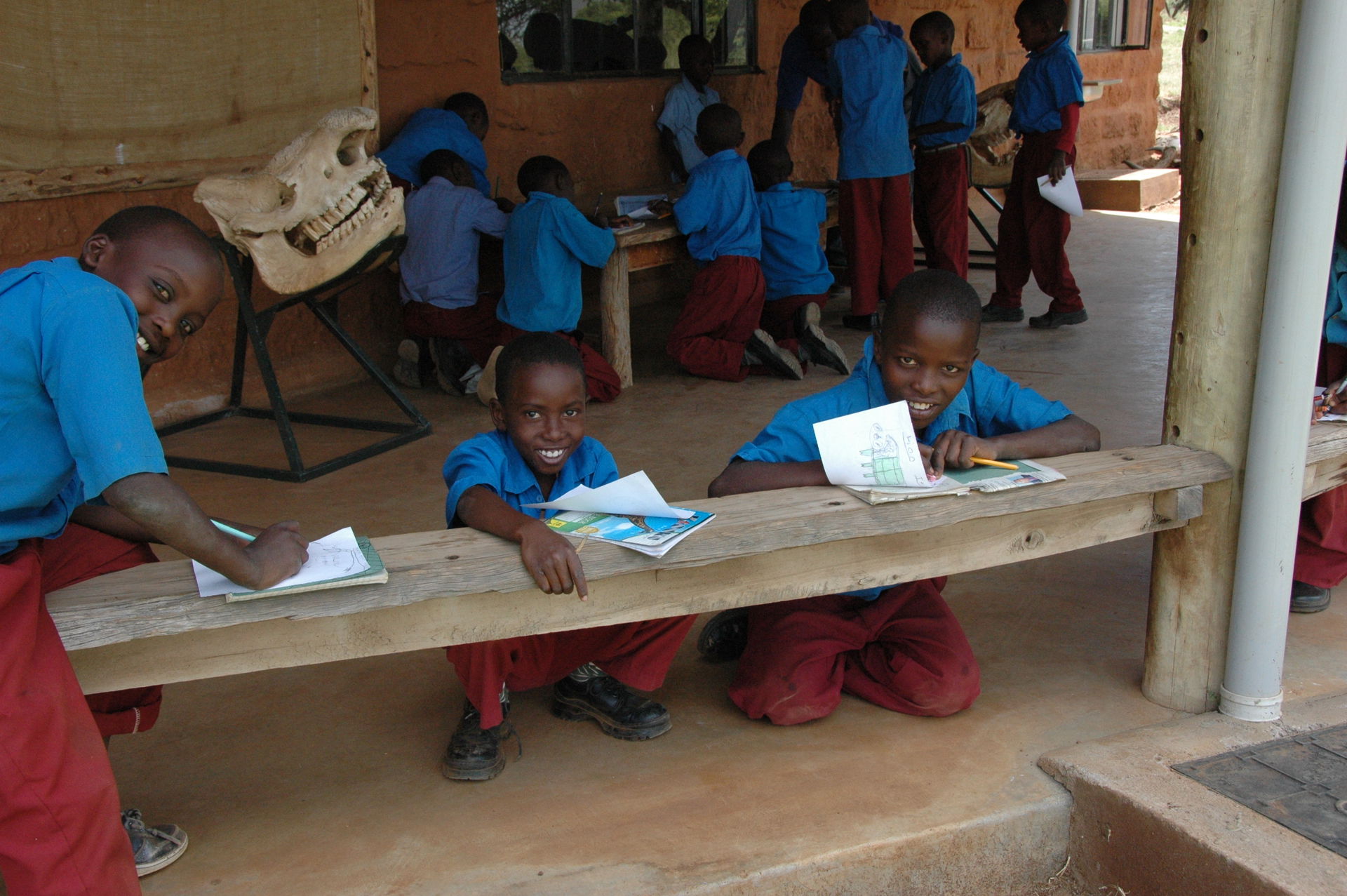 Kinder im Umweltbildungszentrum des Lewa Wildlife Conservancy in Kenia.