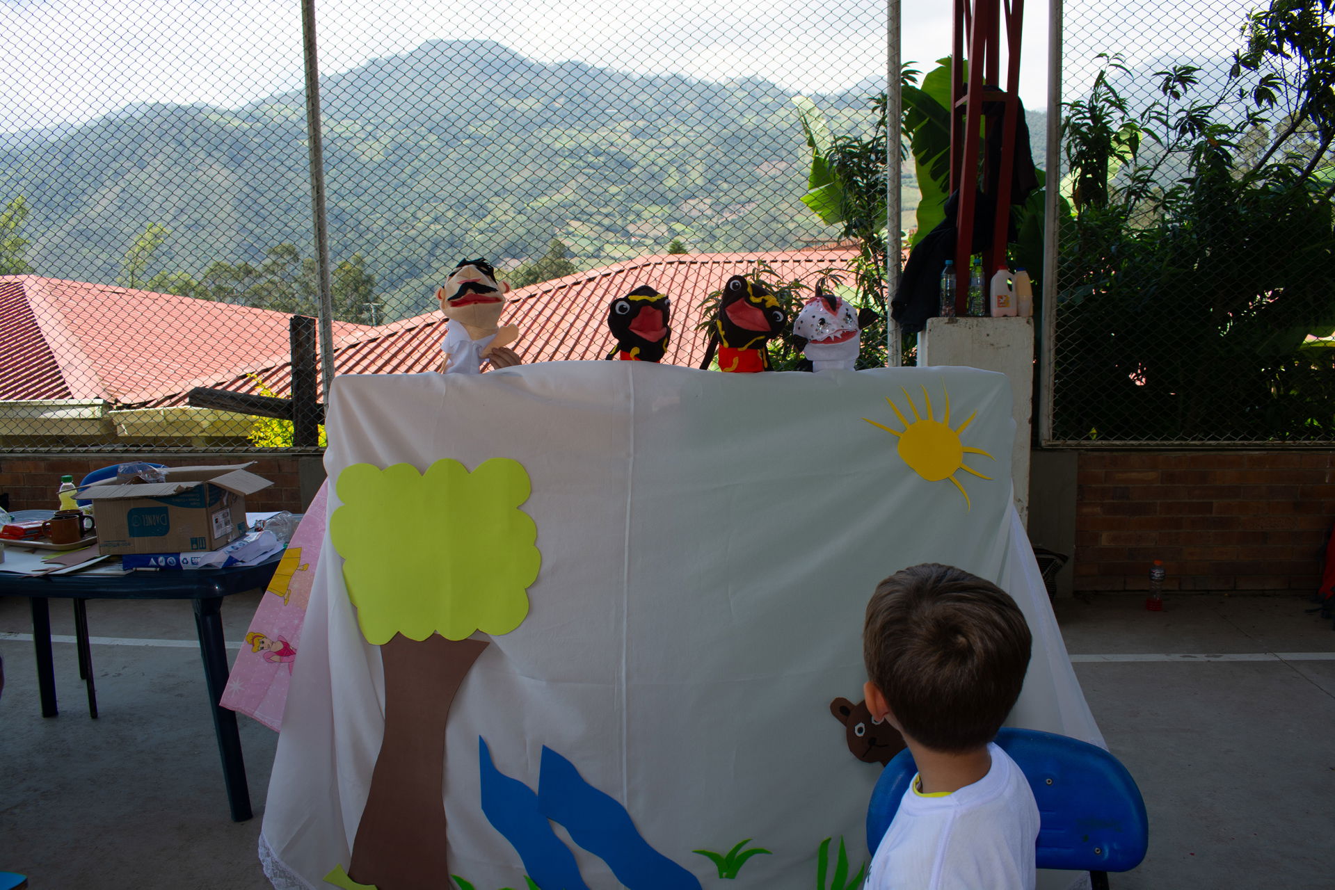 Theaterstück über Artenschutzprojekt in Kolumbien. Foto: Gustavo González, WCS Kolumbien.