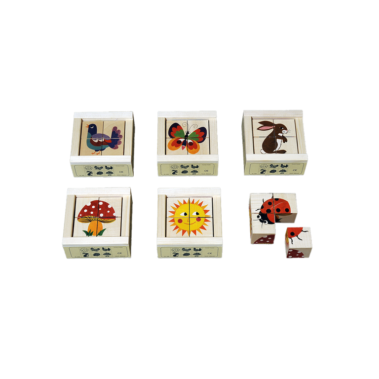 Atelier Fischer Natura 4-Piece Cube Puzzle