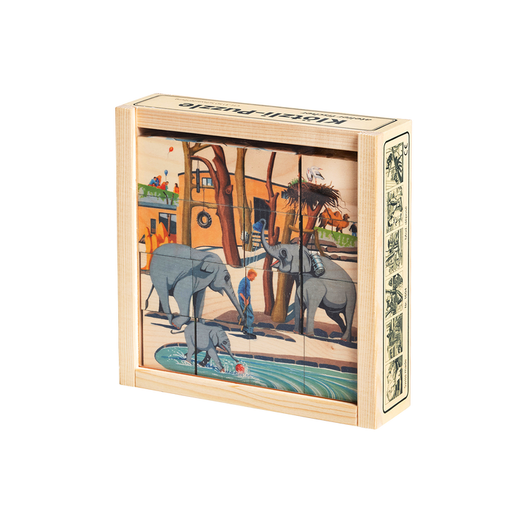 Atelier Fischer Zoo Animals 16-Piece Cube Puzzle