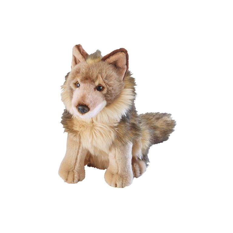 Petjes Wolf braun sitzend 29cm